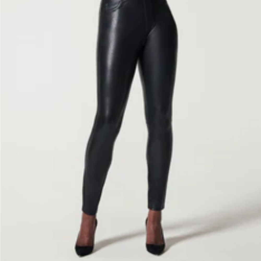 Spanx High-Waist Leather Like Pants